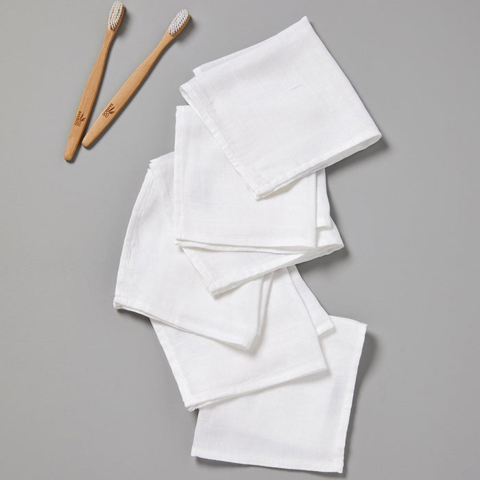 Little Bamboo Muslin Washers - Natural