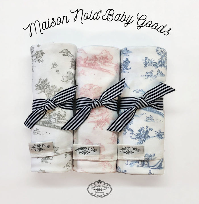 Maison Nola Pink Toile Stretch Swaddle