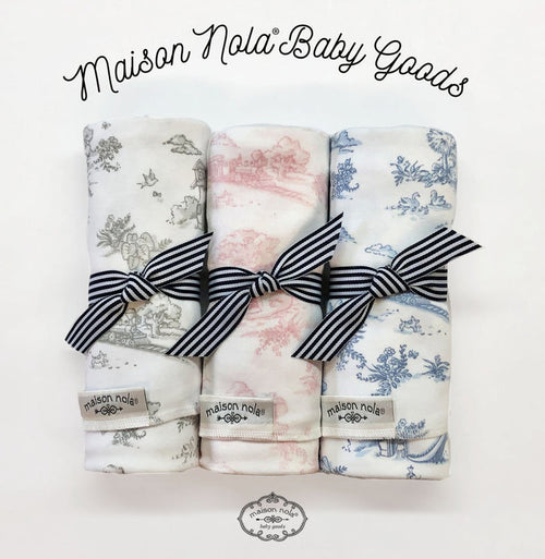 Maison Nola Pink Toile Stretch Swaddle