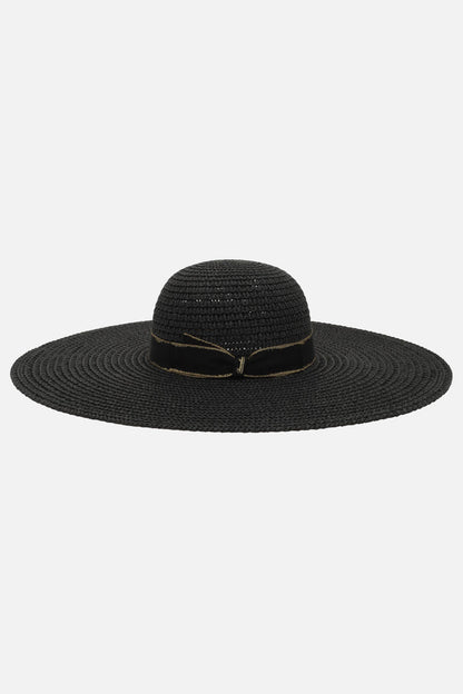 Marlene wide-brim hat in woven paper