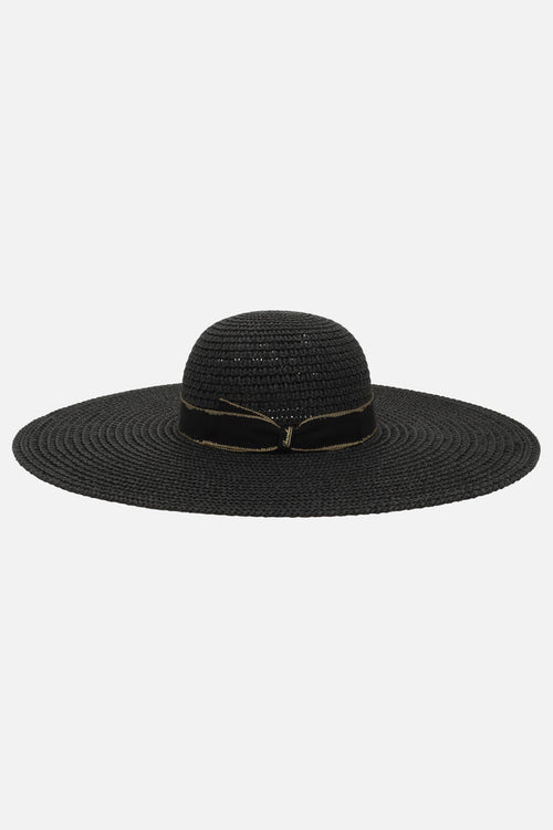 Marlene wide-brim hat in woven paper