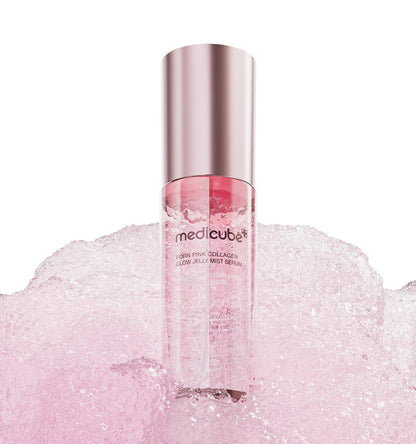 Medicube PDRN Pink Collagen Glow Jelly Mist Serum 100ml سيروم ميديكوب بي دي آر إن بينك كولاجين جلو جيلي ميست - Princess Cosmetics Qatar