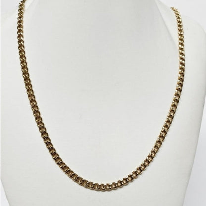 Men’s 5mm Hypoallergenic Gold-Plated Stainless Steel Curb Chain Necklace
