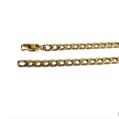 Men’s 5mm Hypoallergenic Gold-Plated Stainless Steel Curb Chain Necklace