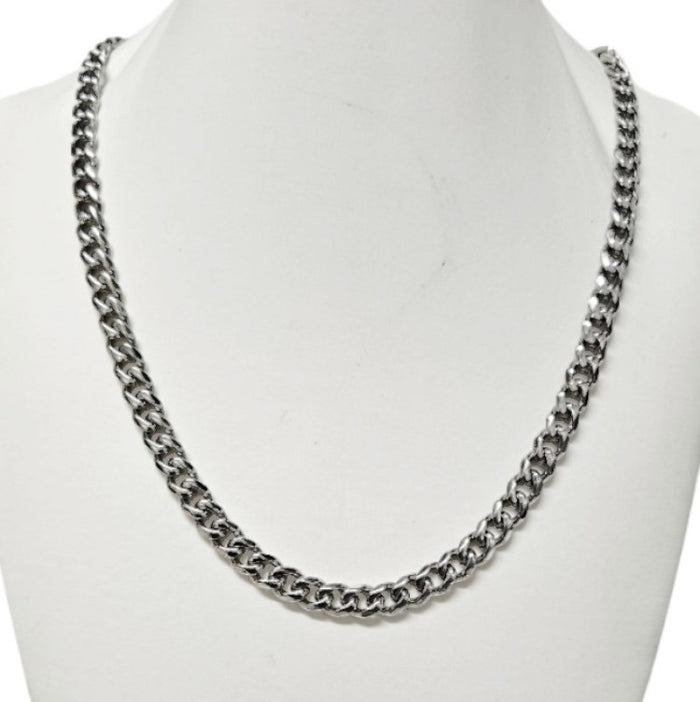 Men’s 7mm Hypoallergenic Stainless Steel Curb Chain Necklace