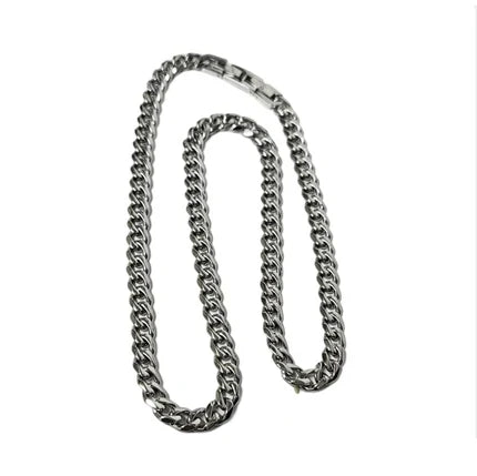 Men’s 7mm Hypoallergenic Stainless Steel Curb Chain Necklace