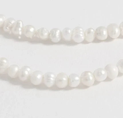 Men’s  Baroque Side Drill Freshwater Pearl Necklace