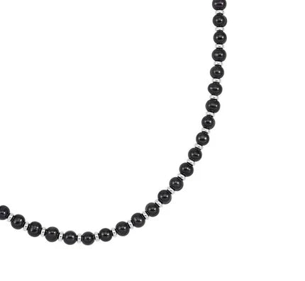 Men's Black Cultured Freshwater Pearl Strand Necklace
