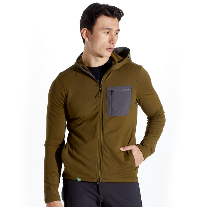 color:DARK OLIVE/PHANTOM||view:SKU Image On Body||gender:Men||seo:Men's Summit Hooded Thermal Jersey