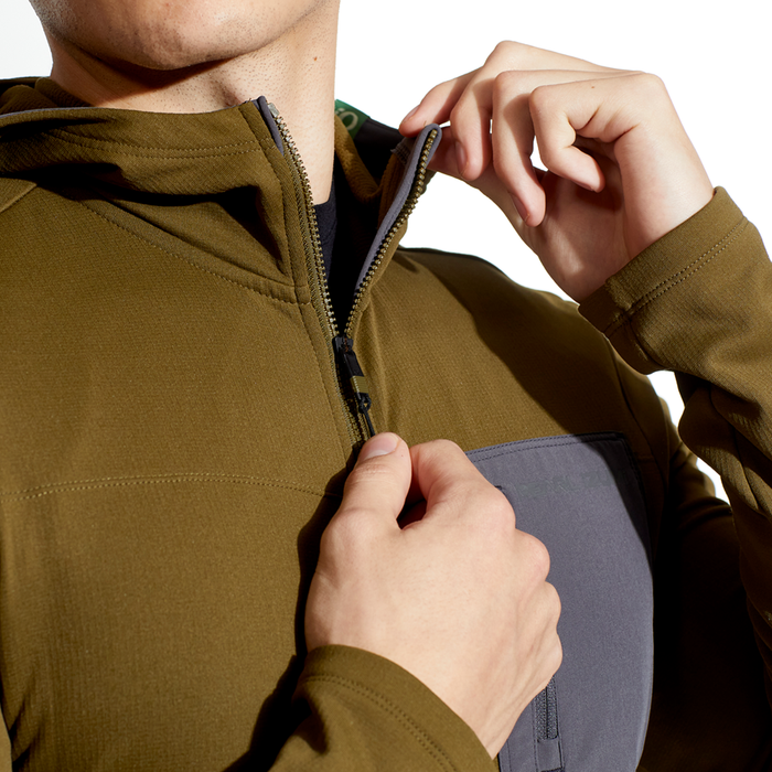 color:DARK OLIVE/PHANTOM||view:SKU Image Detail||gender:Men||seo:Men's Summit Hooded Thermal Jersey