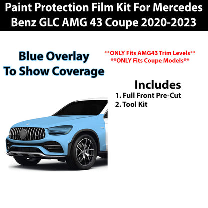 Fits Mercedes Benz GLC43 2020 - 2023 Precut Premium Paint Protection Film Clear Bra PPF Decal Film Kit Cover - Bogar Tech Designs