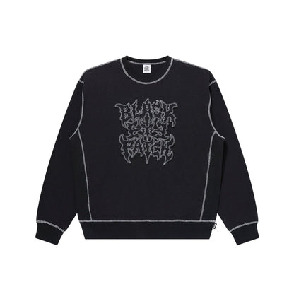 METAL LOGO STITCHED CREW SWEAT