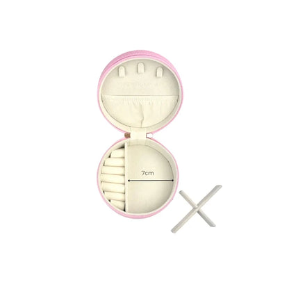 Mindful Marlo Round Jewellery Case - Berry
