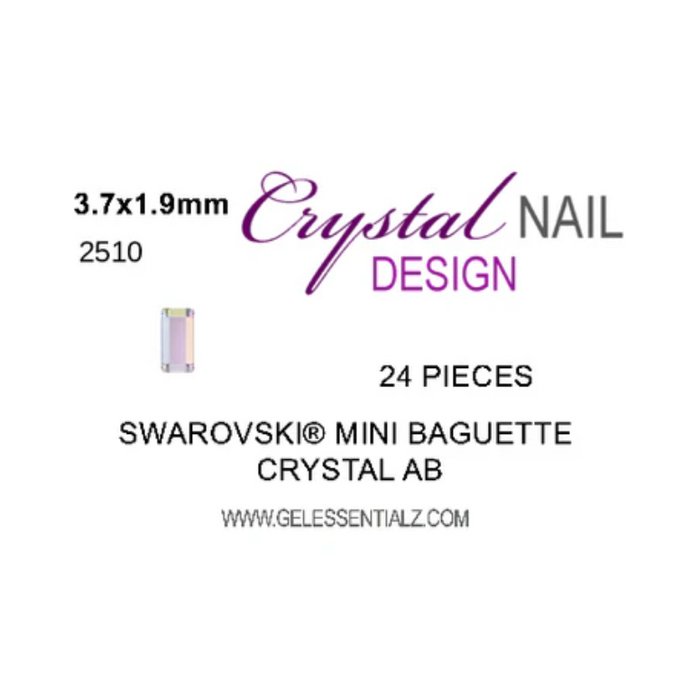 MINI BAGUETTE FLAT BACK - CRYSTAL