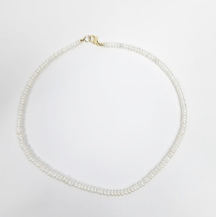 Mini Beaded Necklace with Freashwater Pearls