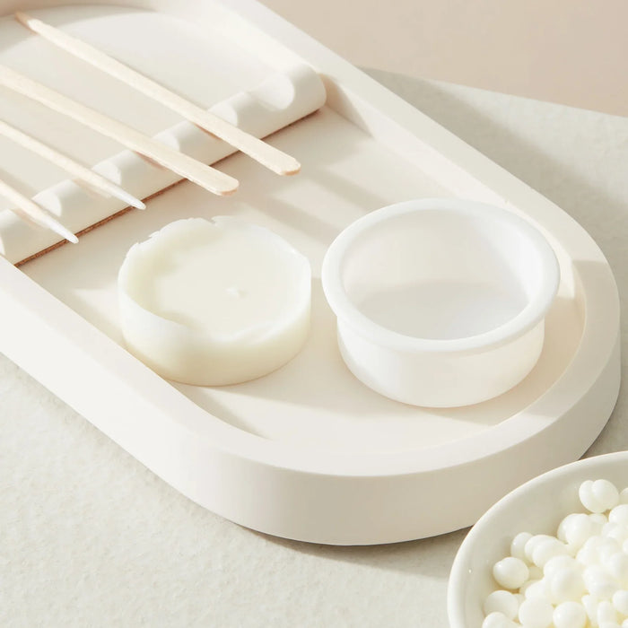 wax pellet hardened in a silicone insert for usb micro wax heater