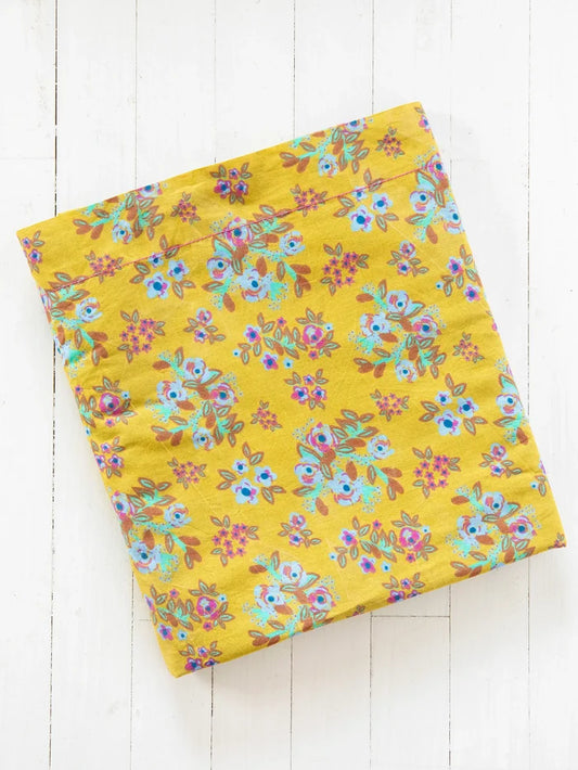 Mix & Match Sooo Soft Cotton Flat Sheet - Chartreuse Bouquet Blooms-view 1