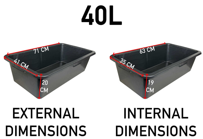 Mixing Tub 40L Outdoor Watering Kit DIY Workshop Accessory