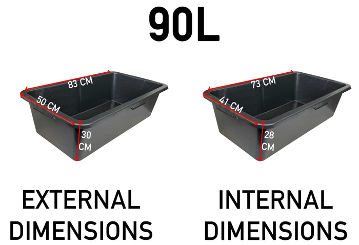 Mixing Tub 90L Outdoor Watering Kit DIY Workshop Accessory