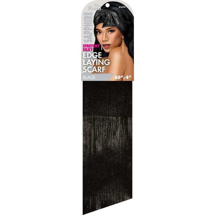 Ms. Remi Sapphire Stretchy Silky Edge Laying Wrap 60 Inch, 1 Count, Black