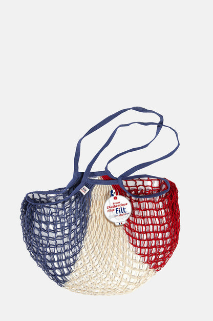 Filt 1860 Net Shopping Bag Large Handle Blue Blanc Rouge.