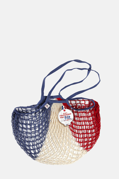 Filt 1860 Net Shopping Bag Large Handle Blue Blanc Rouge.