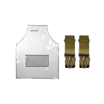 Noemi Clear Apron and Coloured Straps Set