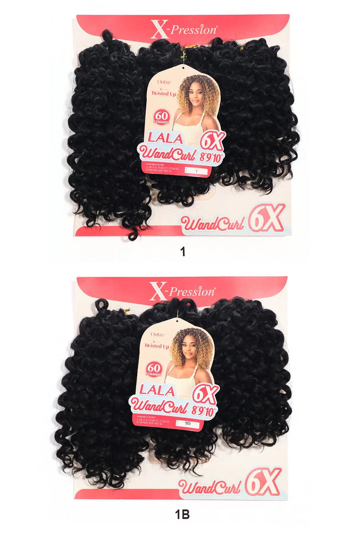 OUTRE X-PRESSION TWISTED UP 6X LALA WAND CURL BRAID 8"9"10" OUTRE