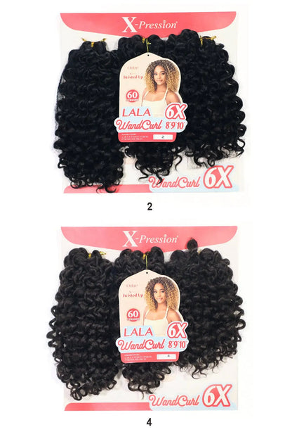 OUTRE X-PRESSION TWISTED UP 6X LALA WAND CURL BRAID 8"9"10" OUTRE