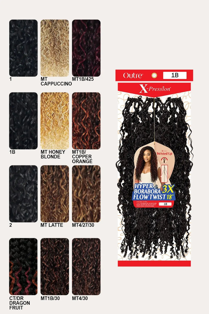 OUTRE X-PRESSION TWISTED UP CROCHET LOOP BRAID - HYPER 3X BORABORA FLOW TWIST 18" - BSW BEAUTY CANADA