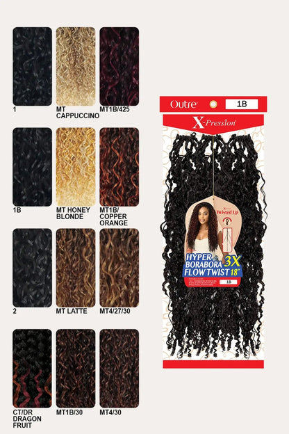 OUTRE X-PRESSION TWISTED UP CROCHET LOOP BRAID - HYPER 3X BORABORA FLOW TWIST 18" - BSW BEAUTY CANADA