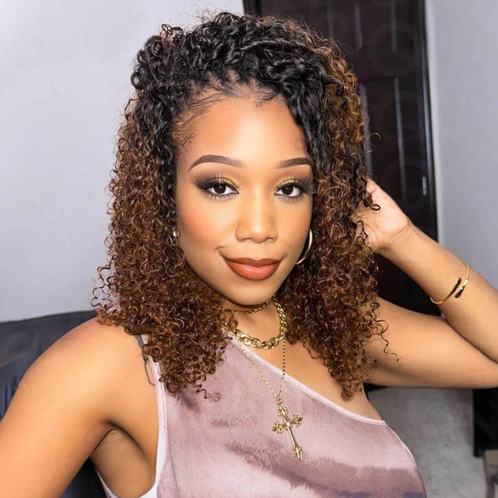 T1B/30-small kinky curly-18''-5 packs crochet hair