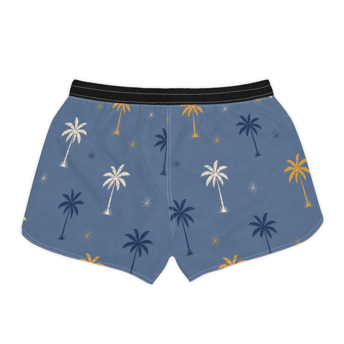 Palm Print Lounge Shorts — Women's Tropical Casual AOP