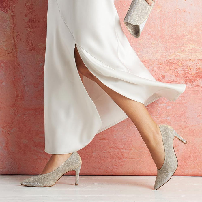 Pandora: Taupe Glitter Shoes Sole Bliss