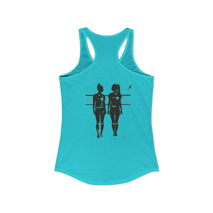 “Partners” Surface Beach Volleyball Club Women's Racerback Tank - Beach Vibes