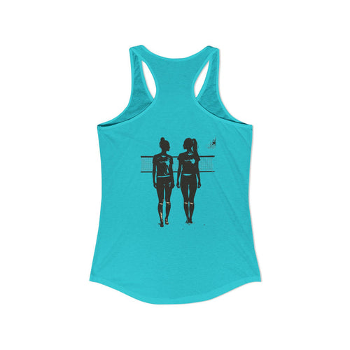 “Partners” Surface Beach Volleyball Club Women's Racerback Tank - Beach Vibes