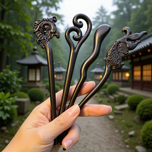 PF141 - 18cm African Blackwood Hair Sticks - Wholesale