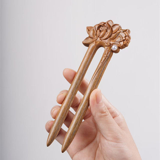 PF143 - Intricate Wooden Hair Sticks - Wholesale