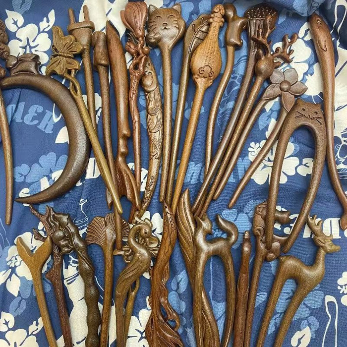 PF173 - 19cm Lacewood Hair Sticks - Wholesale