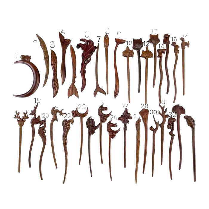 PF173 - 19cm Lacewood Hair Sticks - Wholesale