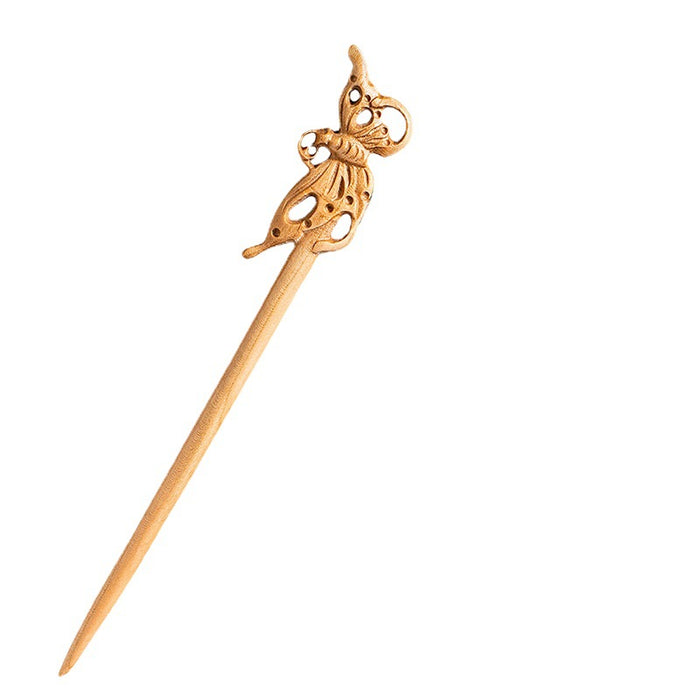 PF192 - Peach Wood Hair Sticks - Wholesale