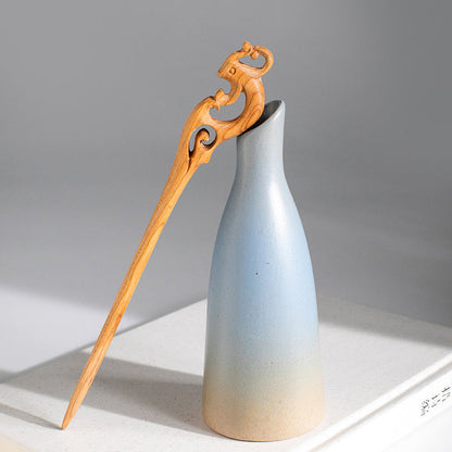 PF192 - Peach Wood Hair Sticks - Wholesale
