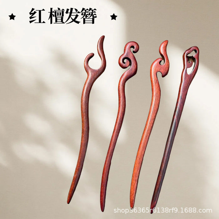 PF198 - Red Sandalwood Hair Sticks - Wholesale
