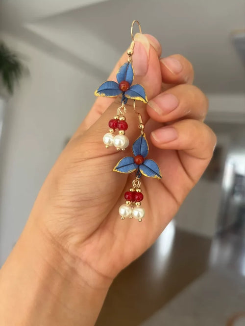 PF221 - Blue Chanhua Earrings - Wholesale