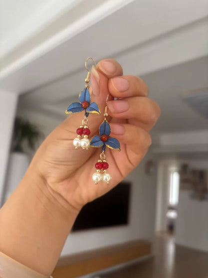 PF221 - Blue Chanhua Earrings - Wholesale