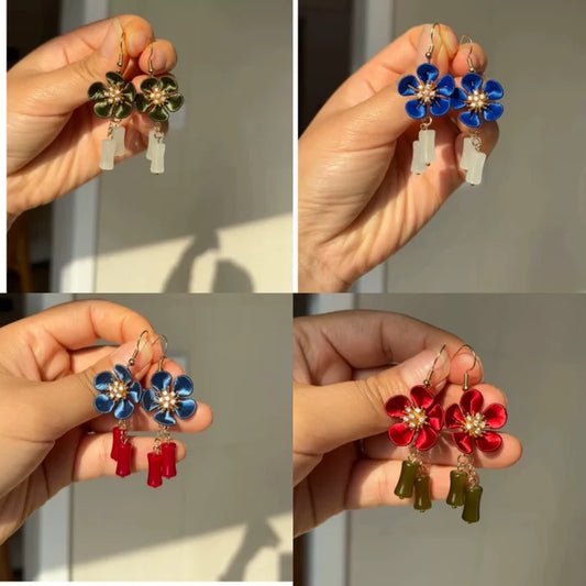 PF224 - Plum Blossom Chanhua Earrings - Wholesale