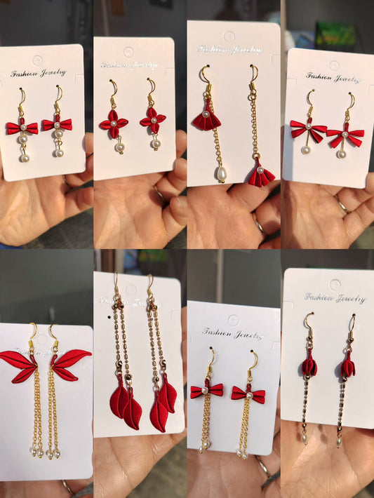 PF230 - Red Series Chanhua Earrings - Wholesale