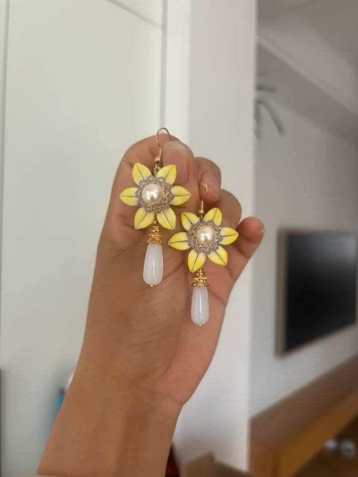 PF234 - Sun Flower Chanhua Earrings - Wholesale