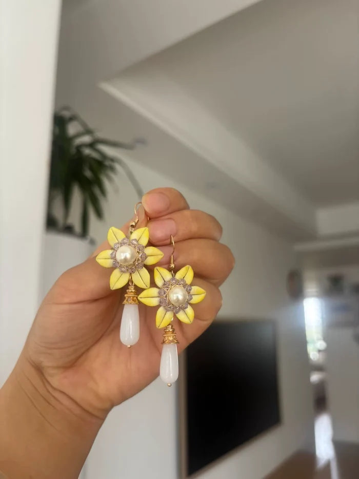 PF234 - Sun Flower Chanhua Earrings - Wholesale