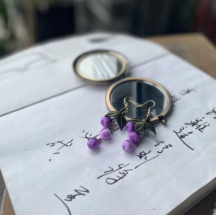PF242 - Grape Chanhua Earrings - Wholesale